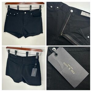 Rag & Bone NWT Justine Short Size 31 Black USA Made 34x3 Festival Denim‎ $165